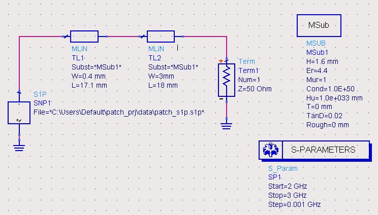ohm microstrip lin to achiv th antnna input impdanc to a 50-ohm matching; whil using ADS LinCalc tool can calculat th width and lngth of th microstrip lin, th calculation procss and th final rsults