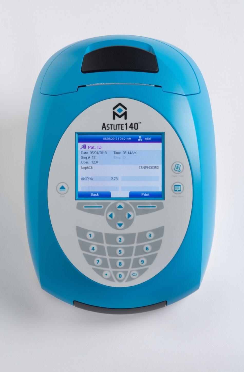 The NEPHROCHECK Test Results The ASTUTE140 Meter automatically calculates and displays a single numerical test result (AKIRISK Score) derived from the measurement of TIMP-2 and IGFBP-7.