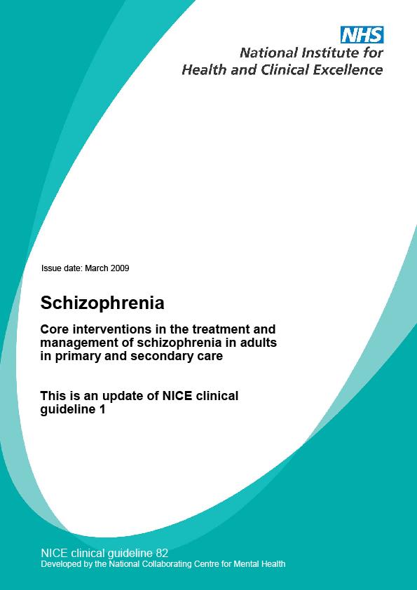 NICE encourage writing about treatment experiences Ensure that the person with schizophrenia has the
