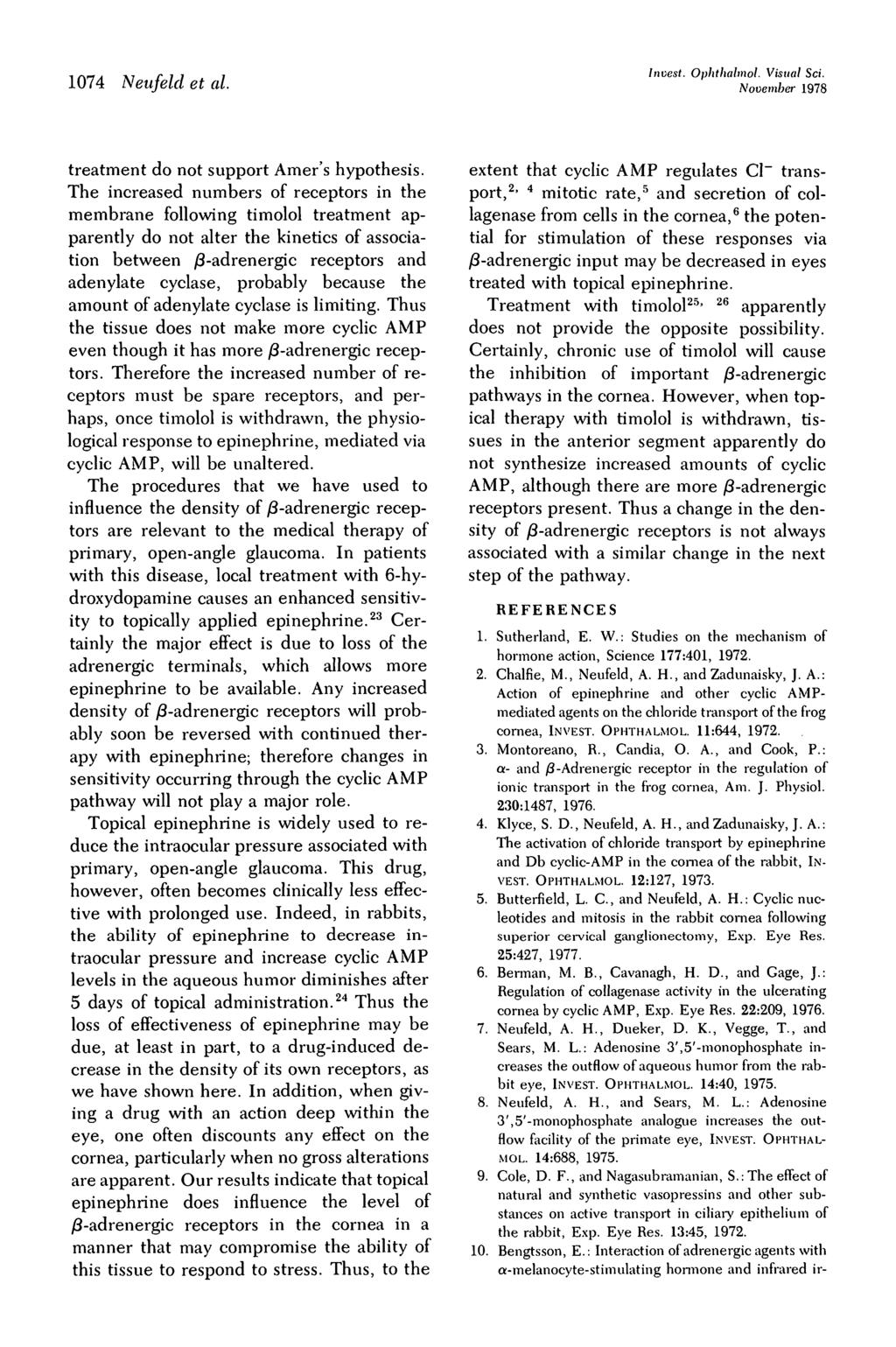 1074 Neufeld et al. Invest. Ophthalmol. Visual Sci. November 1978 treatment do not support Amer's hypothesis.