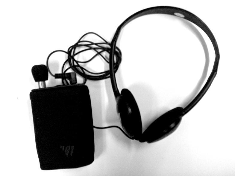 ASSISTIVE LISTENING SYSTEMS PERSONAL (WIRED) Provides amplification at close range.