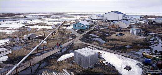 Climate Change Impact on Arctic Communities Rapid warming results in melting of permafrost Erosion of riverbanks