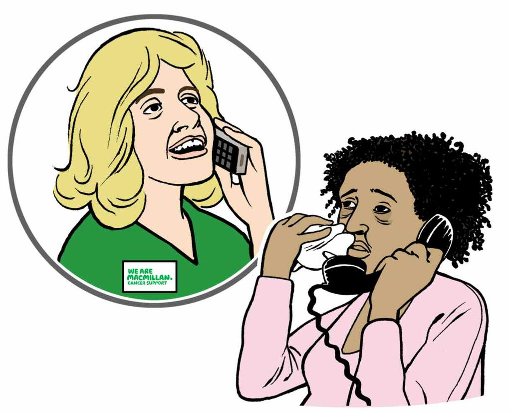 People who can help when you have cancer The Macmillan Support Line is a free