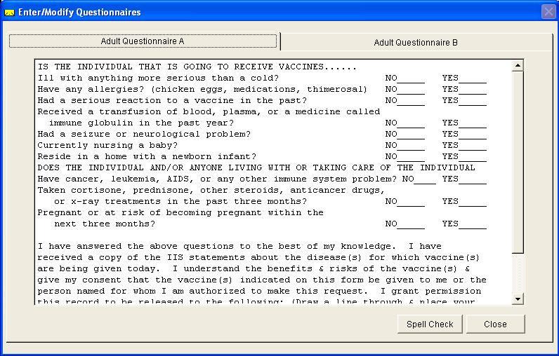 Travel - Questionnaires (optional module) The Immunization module allows you to develop your own