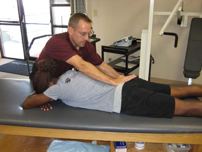 Sacral traction is a great way to decrease back pain and help the lumbar spine to glide better.