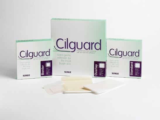 Cilguard is available in three forms: Standard, Border and a unique Overlap variant which allows adjacent dressings to be firmly