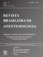 Rev Bras Anestesiol. 2013;63(1):1-12 REVISTA BRASILEIRA DE ANESTESIOLOGIA Official Publication of the Brazilian Society of Anesthesiology www.sba.com.br/rba/index.