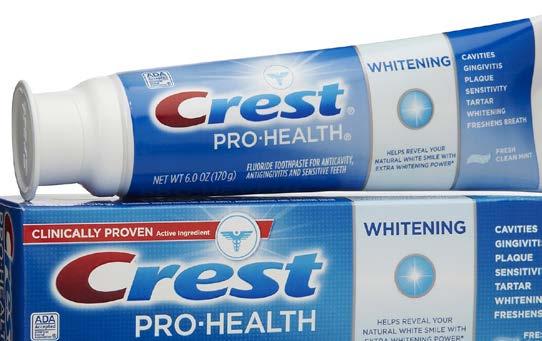 Crest Pro-health toothpaste gives consumers a protection against tartar build up and cavities and helps with refreshing breath ( Crest Heritage, 2015).