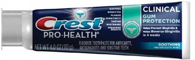 FEATURES & BENEFITS BRAND IMAGE CREST PRO-HEALTH TOOTHPASTE Protective cap- Easy to use which keeps all the toothpaste in the tube in order to avoid messes ( Crest Toothpastes, 2015).