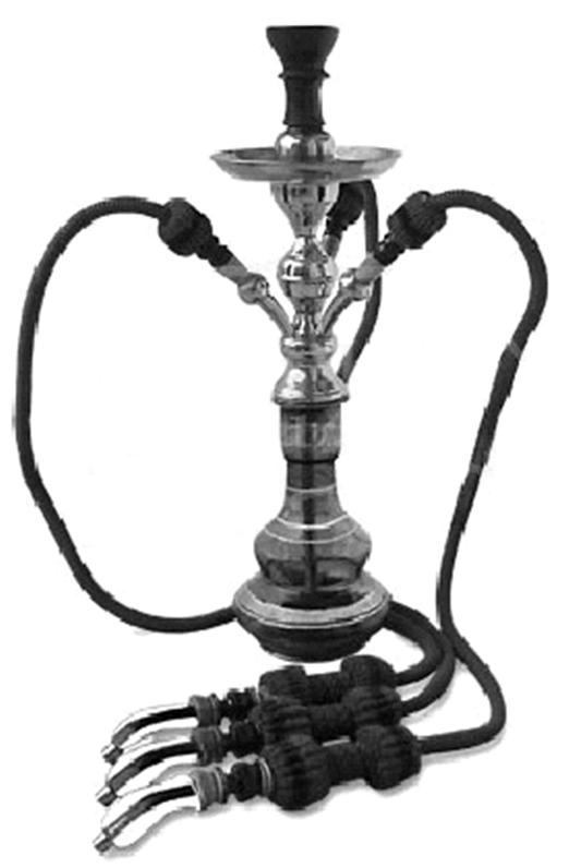HOOKAH (WATERPIPE SMOKING) Also known as Shisha, Narghile, Goza, Hubble bubble Tobacco flavored with fruit pulp, honey, and molasses Increasingly popular among young adults in coffee houses, bars,