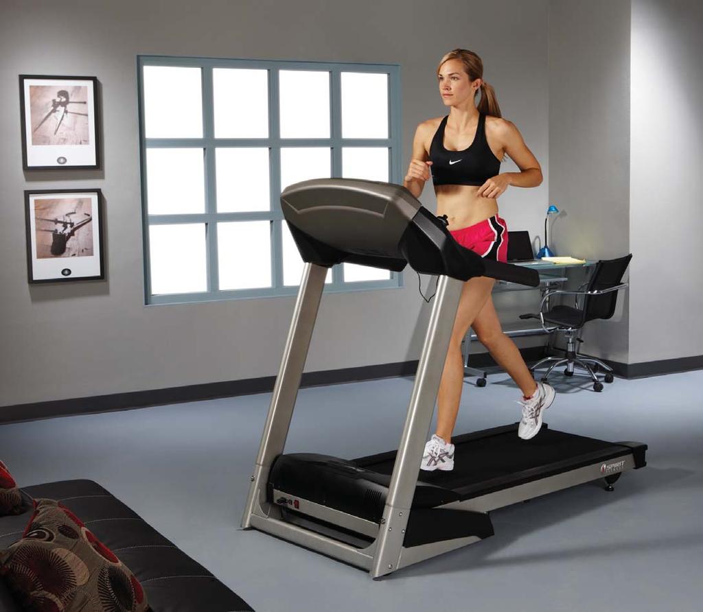 Built for the Long Run All Spirit Fitness treadmills are built with extra-heavy-gauge steel tubing to give