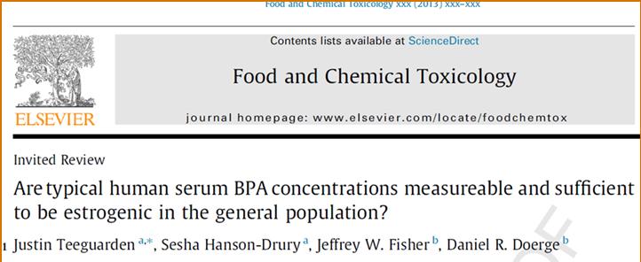 Are Serum BPA Concentrations Sufficient to