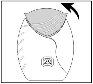 Figure I Step 5. Close the inhaler. See Figure J.