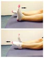 Initial exercises to start straight away (three to four times a day) Ankle and foot range of