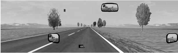 Third scenario: C3 Aim: To investigate the effect of driving activity on the visual field performance Task: The participant has follow a lead vehicle driving 45 mph Speed warnings if the driver is