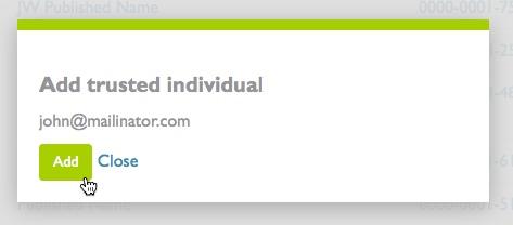 Trust Individual Adding a trusted individual: ORCID knowledgebase The trusted individual (delegate) feature is used to grant permission to another ORCID user to update your