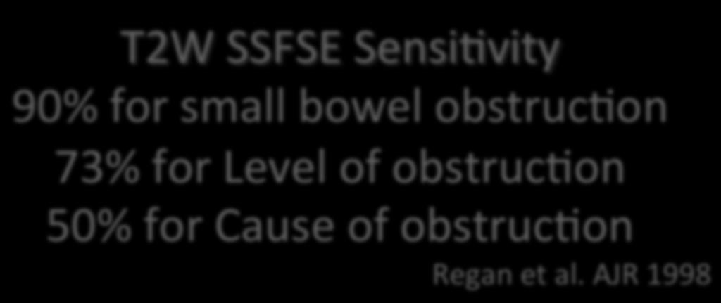95%; obstruc`on Spec 95% Abscess: 73% for Level Sens 92%; of obstruc`on Spec 90%