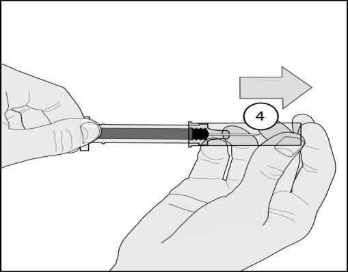 Syringe with a manual needle protection system showing security sleeve being pulled over needle AFTER USE STEP BY STEP GUIDE TO USING ARIXTRA Instructions for use These instructions are