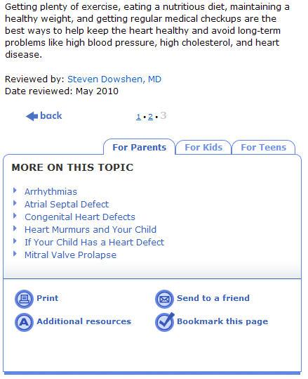 Hallmarks of KidsHealth Content Reviewed by: Steven Dowshen, MD Date reviewed: May 2011 Current medical review Fully indexed,