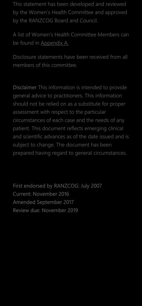 This document reflects emerging clinical and scientific advances as of the date issued and is subject to change. The document has been prepared having regard to general circumstances.