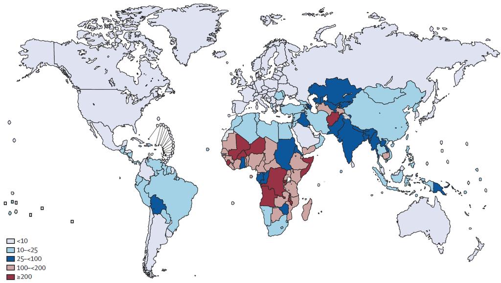 Global estimates of burden of deaths due to H.