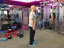Workout B Bodyweight 1-Leg Romanian Deadlift (RDL) Keep your lower back arched and bend