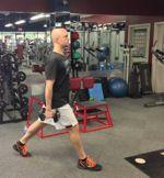 Workout C DB Split Squat (1-1/2 Rep Style) Stand with your feet shoulder-width apart holding a pair of dumbbells (optional).