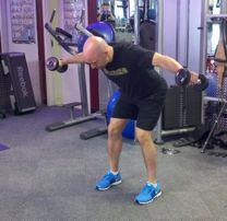 DB Rear Lateral Raise Contract your glutes, brace your abs and keep your spine in a