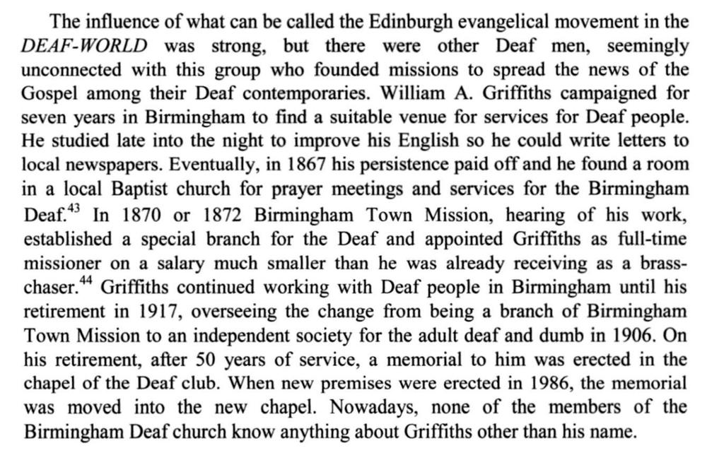 Dear Pete, We have no information about Mr Griffiths but I have found some information online relating to a William A. Griffiths which might be of help.