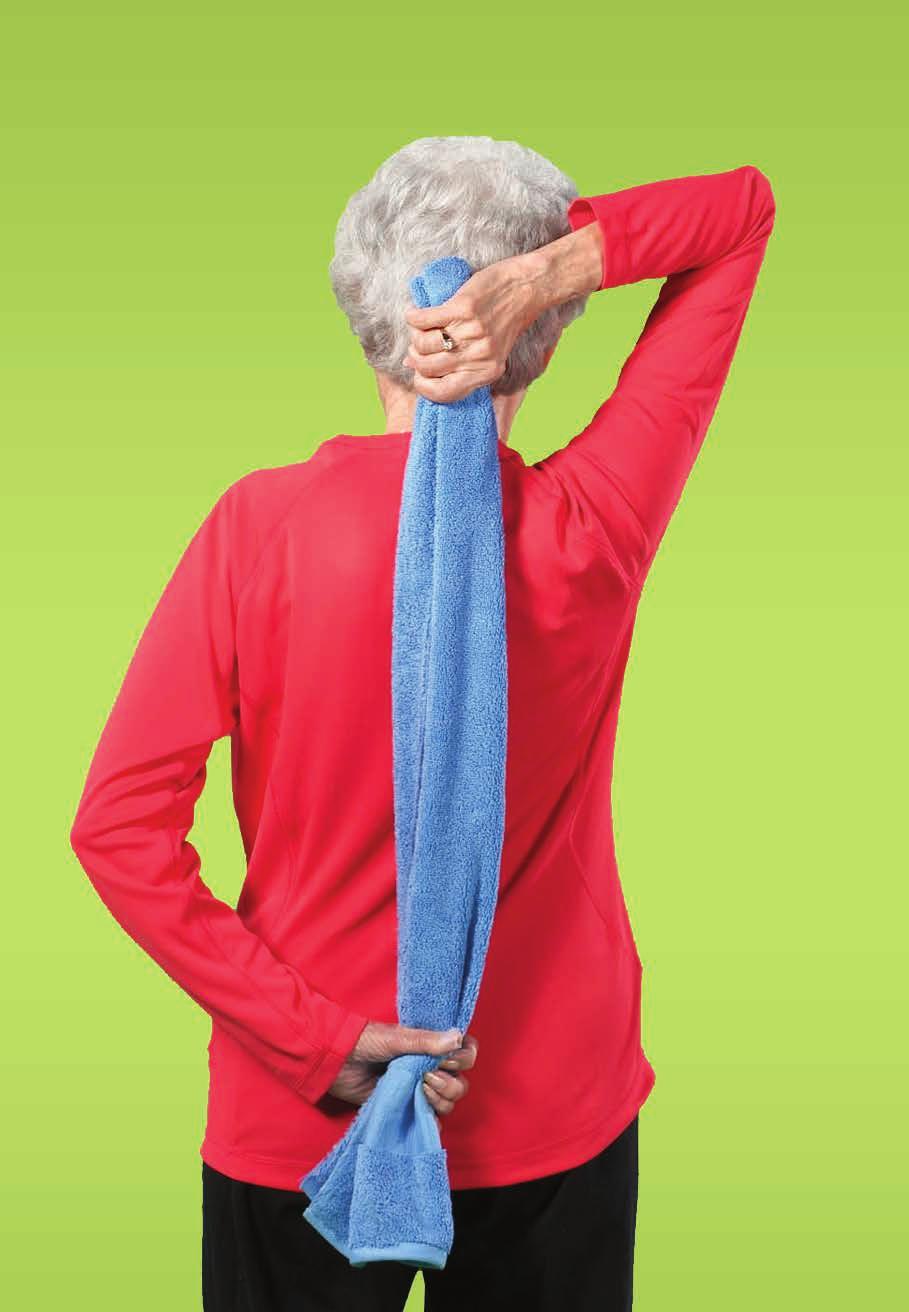 Shoulder and Upper Arm If you have shoulder problems, talk with your doctor before trying this stretch. 1 Stand with your feet shoulder-width apart.