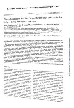 ISSN 0141-5387 (PRINT) ISSN 0141-5387 (PRINT) The Advance Access published August 21, 2012 doi:10.1093/ejo/cjs045 The Author 2012.