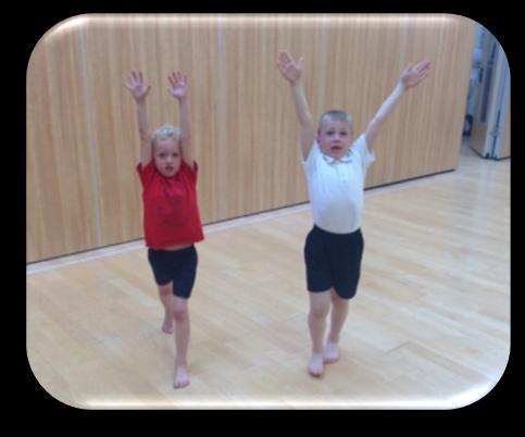 Discuss how you could make your balances wider and taller. Explain the importance of pointing toes/feet to give a more stretched look to their balance.
