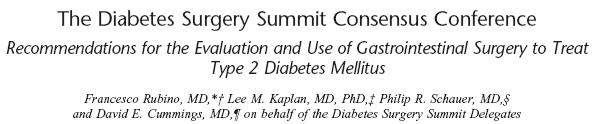 What s New in Bariatric Surgery? Surgery for the primary treatment of diabetes?!? 4.