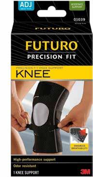 KNEE SUPPORTS Precision Fit Knee Support & SPORT Use for: Sprains, Strains, Arthritis, Swelling, Tendonitis Patella shield provides extra kneecap support Contoured shape is designed for optimal