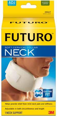 Polyurethane, Nylon, Polyacetal 46204 2390825 Soft Cervical Collar Use for: Whiplash, Pinched Nerves, Mild Neck Pain and Stiffness straps for both height and circumference Chin strap adjusts collar