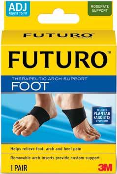 FOOT SUPPORTS Therapeutic Arch Support & SPORT Use for: Foot, Arch and Heel Pain, Plantar Fasciitis Helps provide relief for foot, arch and heel pain associated with plantar fasciitis Removable arch