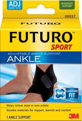 ANKLE SUPPORTS Precision Fit Ankle Support & SPORT Use for: General Soreness, Arthritis, Swelling, Tendonitis Low profile, contoured shape is designed for optimal comfort and support Provides