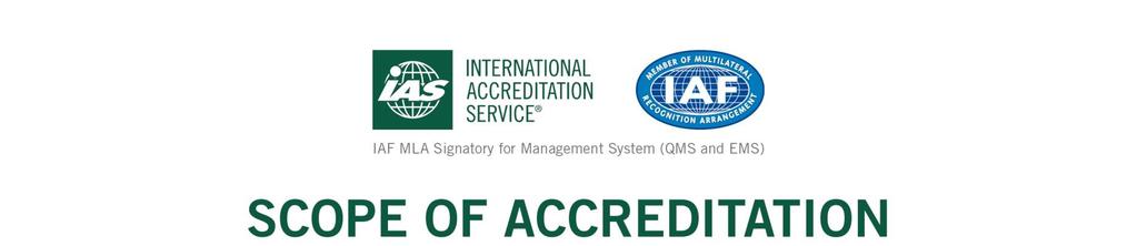 IAS Accreditation Number MSCB-119 Company Name AQC MIDDLE EAST F.Z.E Address Office No.