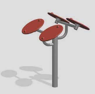 RotoGym Arm and shoulder trainer Scope of delivery: 1 completely pre-assembled piece of equipment 1 foundation anchor 4 M20 nuts with covering caps Exercise guide mounted on the main pillar Item no.
