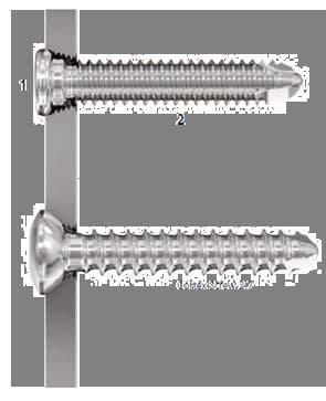 2.7 mm Metaphyseal Screws - Low-profile alternative to a cortex screw - Pulls the plate to the bone.