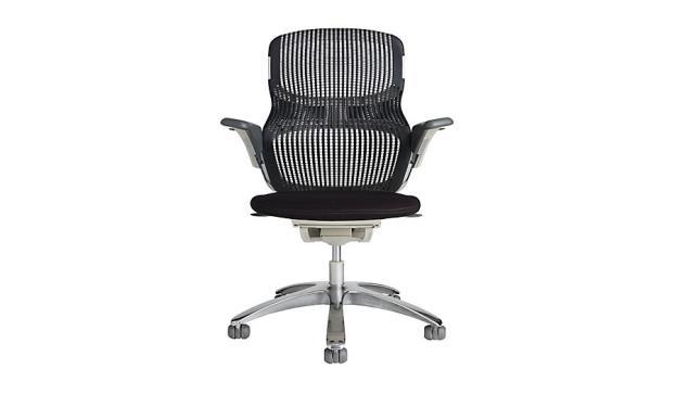 WORKSTATION Chair Seat - comfortable size, - padded, curved or waterfall front edge - space between front edge and knee