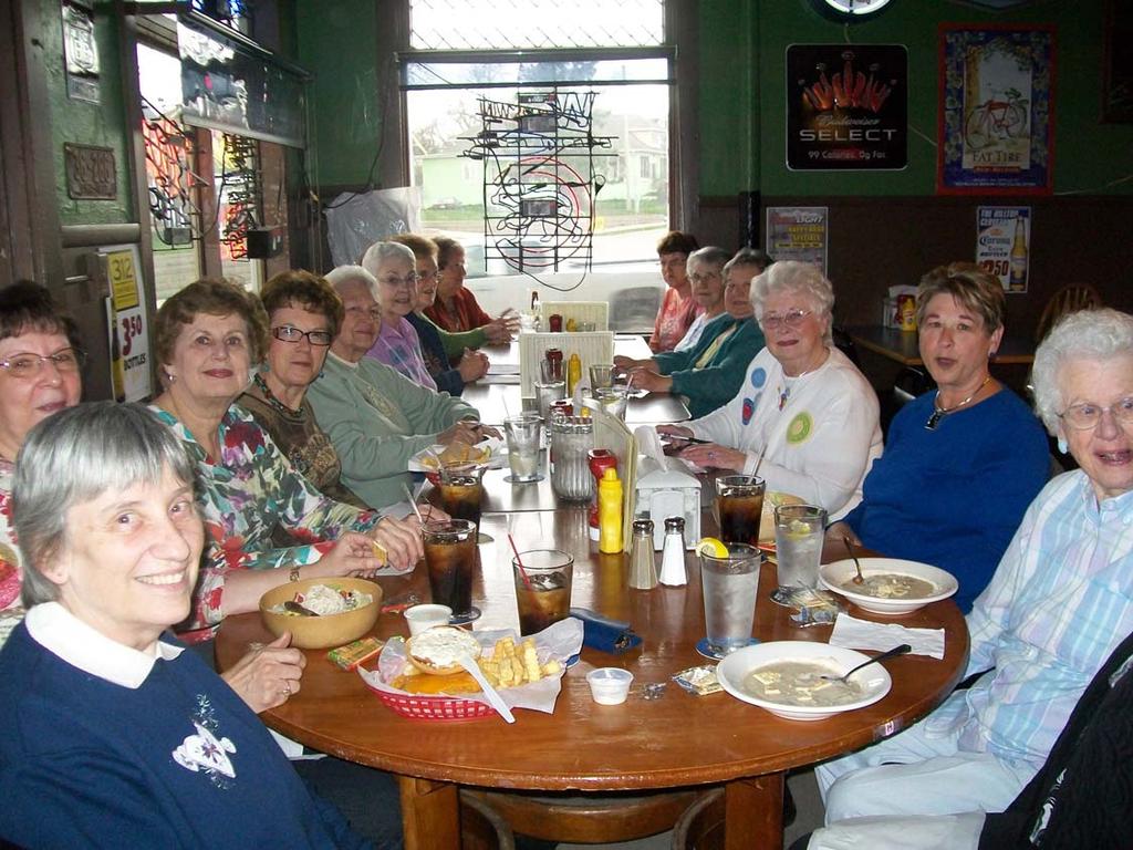 Page 4 Enjoying Life After Retirement A group of retired women from the College of Dentistry meet for lunch on the first Monday of each month.