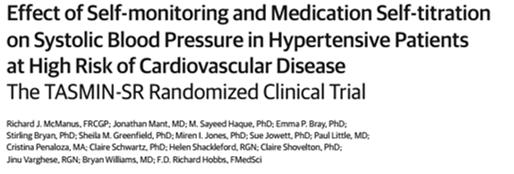 10/13/2016 Closing the SMBP data loop 82 Closing the SMBP data loop About half of the intervention effect in this multifaceted trial to improve hypertension control was attributable to the