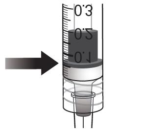 Figure 3 4. Push the filter needle into the center of the vial stopper until the needle touches the bottom edge of the vial. 5.