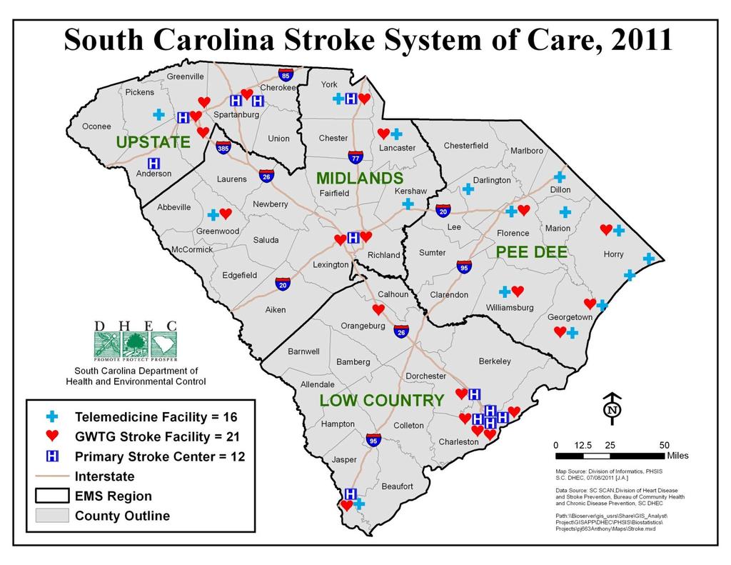 The full committee met a total of six times over 14 months to identify barriers, gaps, and recommendations to improve the stroke system of care in SC.
