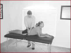 101 mobilization with movement -posterior innominate correction- posterior Innominate Correction Patient Position: The patient lies prone Clinician Position: Standing
