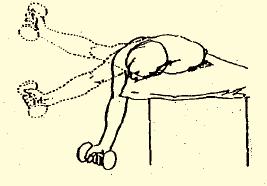 Side-lying ~ external rotation Continue this exercise from phase one using a one or two pound weight. 10 repetitions. 6.