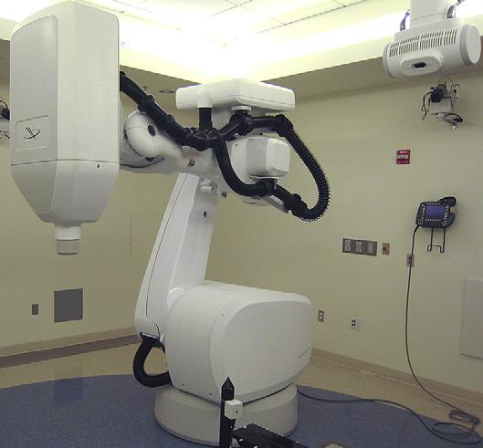 666 Sakamoto et al not require the use of rigid immobilization. Although the Cyberknife does not require the use of a stereotactic frame, its accuracy is comparable to frame-based radiosurgery.
