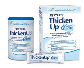RESOURCE THICKENUP CLEAR Resource ThickenUp family of products offers a wide range of nutrition and hydration solutions for those living with dysphagia. Units 1.