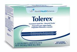 TOLEREX The Tolerex and Vivonex family of elemental diets require minimal digestive functionality while providing the benefits associated with continued use of the GI tract.